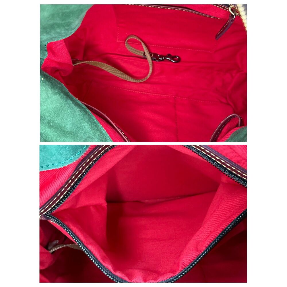 Dooney & Bourke Florentine Leather Zip Hobo Bordeaux  Medium Shoulder Bag - Picture 7 of 14